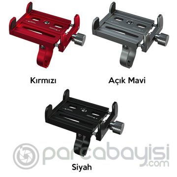 ALLY KR01 Bisiklet Motosiklet Gidon Telefon Tutucu,Metal Vidalı