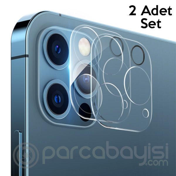 GOR İPhone 12 Pro 6.1 Best Full Tempered Cam Kamera Koruyucu 2Adet Set