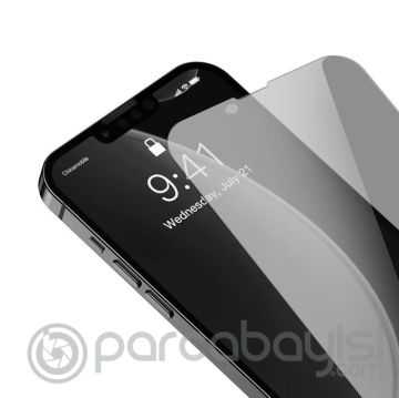 Baseus iPhone 13 Mini Privacy Hayalet Cam Ekran Koruyucu 2 Adet Set