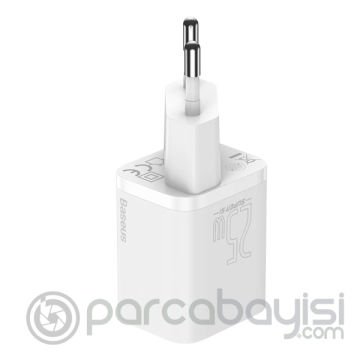 Baseus Super Si 1C 25W PD Type-C Hızlı Şarj Adaptörü - İPhone 14-13-12-11 Hızlı Şarj