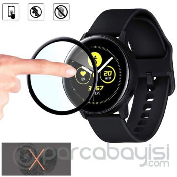 SM Galaxy Watch Active 1 R500 3D kavisli PC+PMMA Ekran Koruyucu
