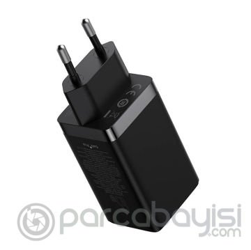 Baseus GaN5 Pro 65W PD Fast Charger 2xType-C+1USB Ultra Hızlı Şarj Aleti+100W Hızlı Şarj Kablosu