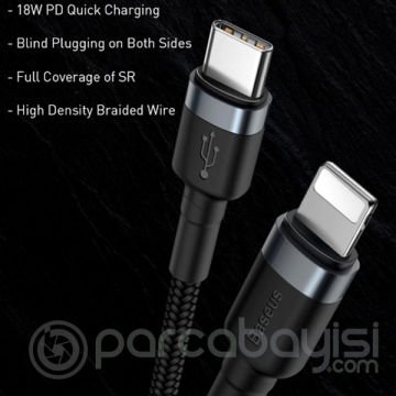 Baseus Cafule Series Type-C To İPhone PD18W Hızlı Şarj Kablosu 1Metre