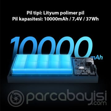 Baseus Adaman2 Digital Display 10000mAh 30W Powerbank Taşınabilir Şarj Cihazı VOOC Edition