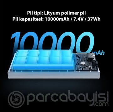 Baseus Adaman2 Digital Display 10000mAh 30W Powerbank Taşınabilir Şarj Cihazı VOOC Edition
