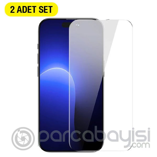 Baseus 0.3mm Crystal Shatter iPhone 14 Pro Tempered Ekran Koruyucu 2 Adet Set