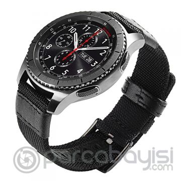 Ally 22mm Gear S3 Watch 4 46mm Jeep Nylon Dişli Dokuma Kayış Kordon