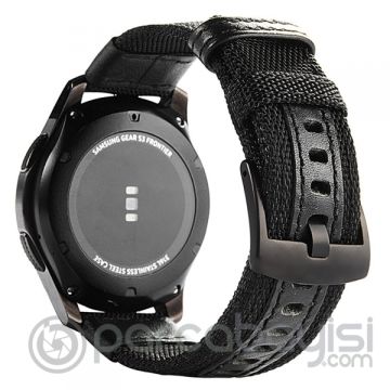 Ally 22mm Gear S3 Watch 4 46mm Jeep Nylon Dişli Dokuma Kayış Kordon