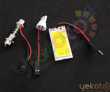Yekled 4W İç Tavan Led Dipsiz Park Ampul T10 Aparatlı 31-36-39-41Mm Uyumlu Beyaz Işık Küçük Boy 12V 1 Adet