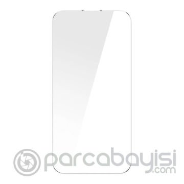 Baseus 0.3mm Crystal Shatter iPhone 14 Plus 13 Pro Max Tempered Ekran Koruyucu 2 Adet