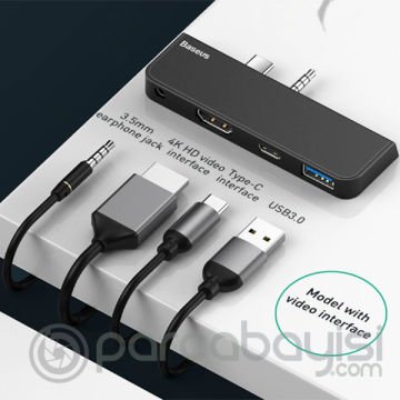 Baseus Multifunctional HUB Surface Go(Type-C+Audio to HD4K+USB3.0+Type-C(data)+Audiok