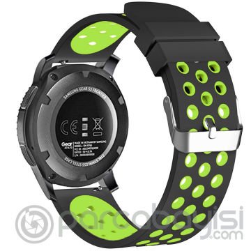 22MM Gear S3 Watch 4 -GT2 GT2E 46MM Kayış Kordon Metal Kopça Soft Silikon