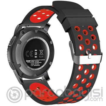 22MM Gear S3 Watch 4 -GT2 GT2E 46MM Kayış Kordon Metal Kopça Soft Silikon