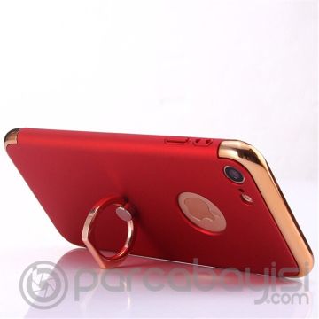 İphone 7 Plus  Selfie Yüzüklü Metal Kılıf
