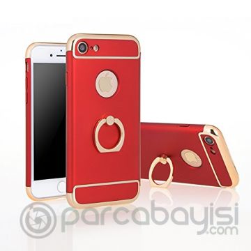 İphone 7 Plus  Selfie Yüzüklü Metal Kılıf