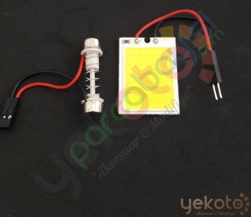 Yekled 4W Tavan Dipsiz Park Ampul Led T10 Aparatlı 31-36-39-41Mm Uyumlu Beyaz Işık Büyük Boy 12V 1 Adet
