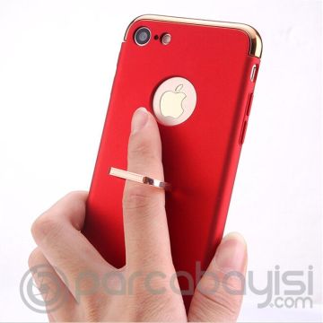iPhone SE3-SE2 İPhone 8-7 Kılıf Selfie Yüzüklü Metal Kılıf