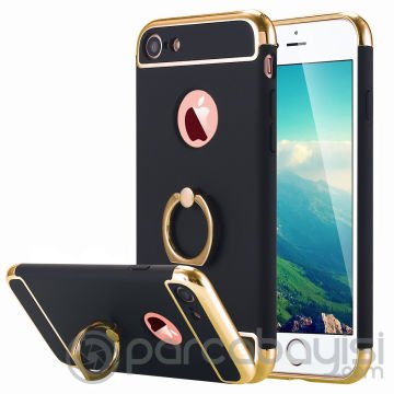 iPhone SE3-SE2 İPhone 8-7 Kılıf Selfie Yüzüklü Metal Kılıf