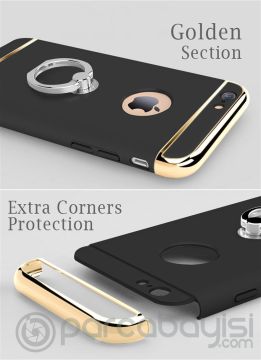 iPhone SE3-SE2 İPhone 8-7 Kılıf Selfie Yüzüklü Metal Kılıf