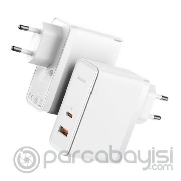 Baseus GaN5 Pro 100W Mega Hız Type-C + USB Şarj Aleti Adaptör + Kablo