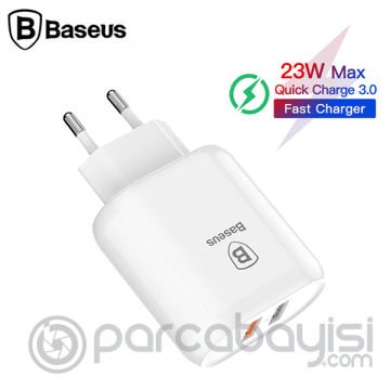 Baseus Bojure Series Dual-USB QC 3.0 18W Hızlı Şarj Aleti Başlık