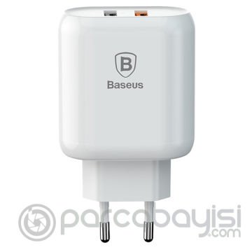 Baseus Bojure Series Dual-USB QC 3.0 18W Hızlı Şarj Aleti Başlık