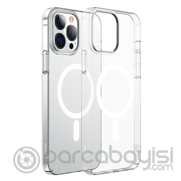 Baseus Crystal iPhone 13 Pro 6.1 Kılıf Magsafe Uyumlu Şeffaf Kılıf