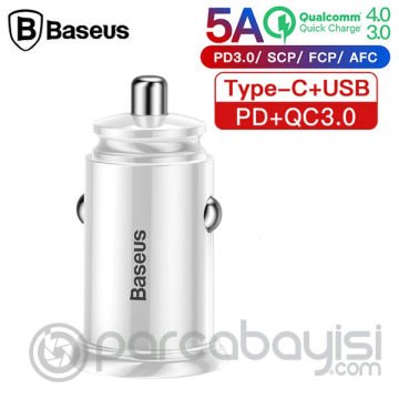 Baseus Circular Plastic A+C 30W PPS Hızlı Araç Şarjı  CCALL-YS01