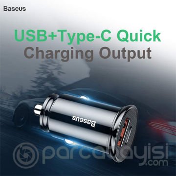 Baseus Circular Plastic A+C 30W PPS Hızlı Araç Şarjı  CCALL-YS01