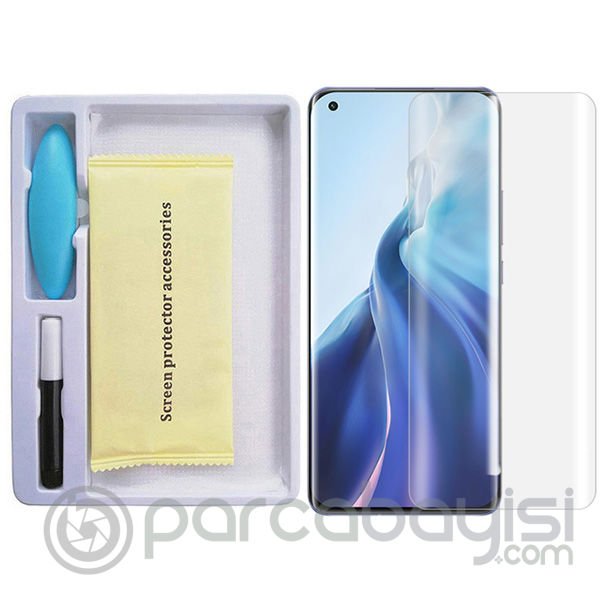Xiaomi Mİ 11 Full Uv Liquid+uv Işık 3D Tempered Cam Ekran Koruyucu