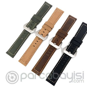 22MM Deri Kordon Kayış Gear S3 Watch 4 -GT2 GT2E 46MM Kayış,Kordon Koyu