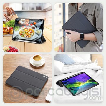 DUX DUCİS iPad Pro11 (2021-2020-2018 )Kılıf Kalem Yerli Soft Tpu Mıknatıslı Domo Series