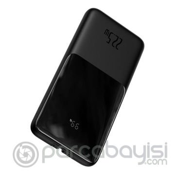 Baseus Elf Dijital Ekranlı 22.5W 10000 mAh Lightning & Type-C Kablolu Hızlı Şarj Powerbank