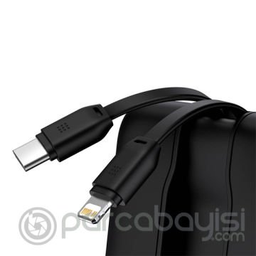 Baseus Elf Dijital Ekranlı 22.5W 10000 mAh Lightning & Type-C Kablolu Hızlı Şarj Powerbank