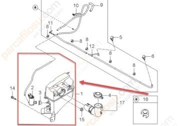 Kia Picanto  Silecek Su Deposu Motorlu Orjinal | 9861007100