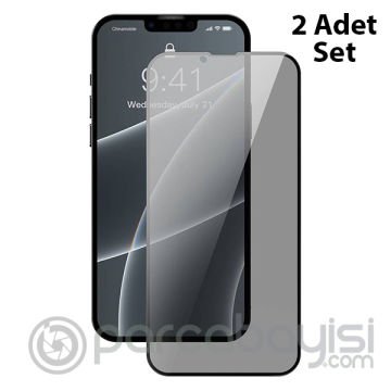 Baseus iPhone 13 Mini 0.23mm Gizlilik Hayalet Full Ekran Koruyucu 2 Adet Set