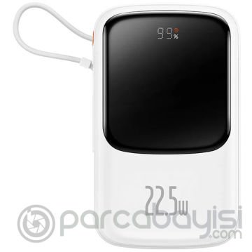 Baseus Qpow Pro Dijital Göstergeli 20000mAh 22,5W Hızlı Şarj Powerbank Type-C Kablolu