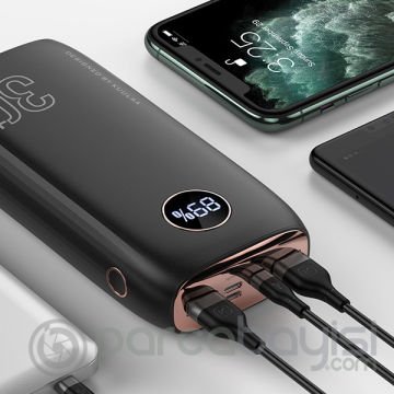 Kuulaa 30000mAh 22.5w Dijital Göstergeli Power Bank Usb C Hızlı Şarj+QC3.0)