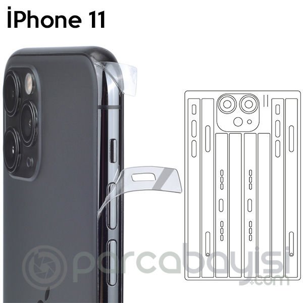 İPhone 11 6.1 Hidrojel Hayalet Yan Alt Üst Kamera Kaplama Film