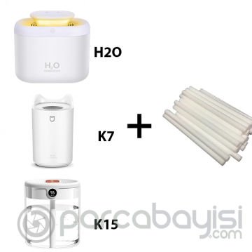 Ezere 3300 ml Hava Nemlendirici Buhar Makinesi 330ML Yedek Filtre X 2 Adet (20cm X 0,8 Mm)