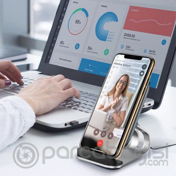 KUULAA 15w Hızlı Wireless Qİ Kablosuz Stand Şarj Cihazı Masa Standı