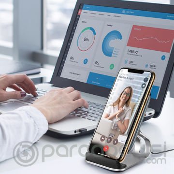 KUULAA 15w Hızlı Wireless Qİ Kablosuz Stand Şarj Cihazı Masa Standı
