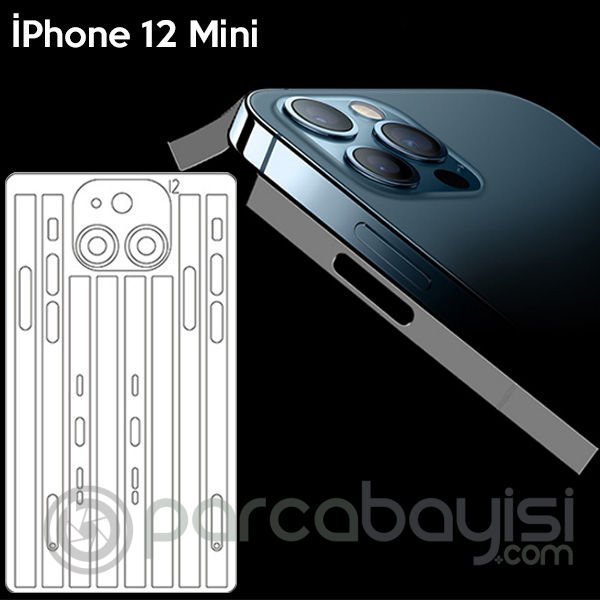 İPhone 12 Mini 5.4 Hidrojel Hayalet Yan Alt Üst Kamera Kaplama Film