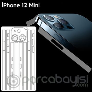 İPhone 12 Mini 5.4 Hidrojel Hayalet Yan Alt Üst Kamera Kaplama Film