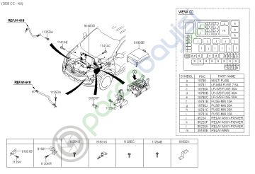 SPORTAGE 2014-2016 Sigorta Kutu Üst Kapak Orjinal | 919503W561