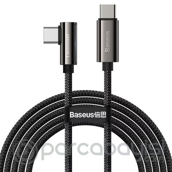 Baseus Legend Series Elbow 100W Type-C to Type-C Hızlı Şarj Kablosu 1m
