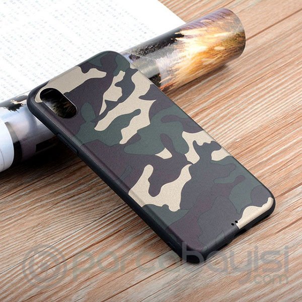 İPhone Xs Max 6.5 Kamuflaj Darbe Emici Silikon Kılıf