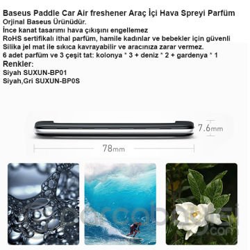 Baseus Paddle Car Air freshener Araç İçi Hava Spreyi Parfüm
