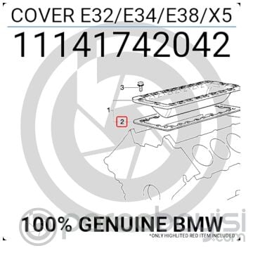 BMW E34 E32 E38 E39 E53 M62 MOTOR BLOK KAPAGI ORJİNAL | 11141742042