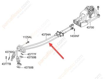 Kia Picanto Vites Kablosu (Düz Vites) Orjinal | 4379407100